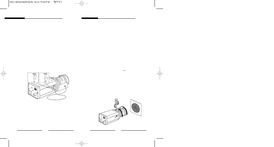 Setting lens selection switch, Adjusting back focus | Samsung SBC-331AP User Manual | Page 6 / 14