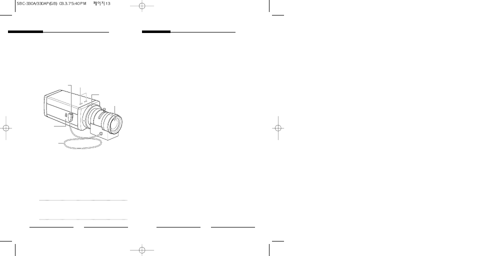 Names and functions of parts, Side view | Samsung SBC-331AP User Manual | Page 9 / 14