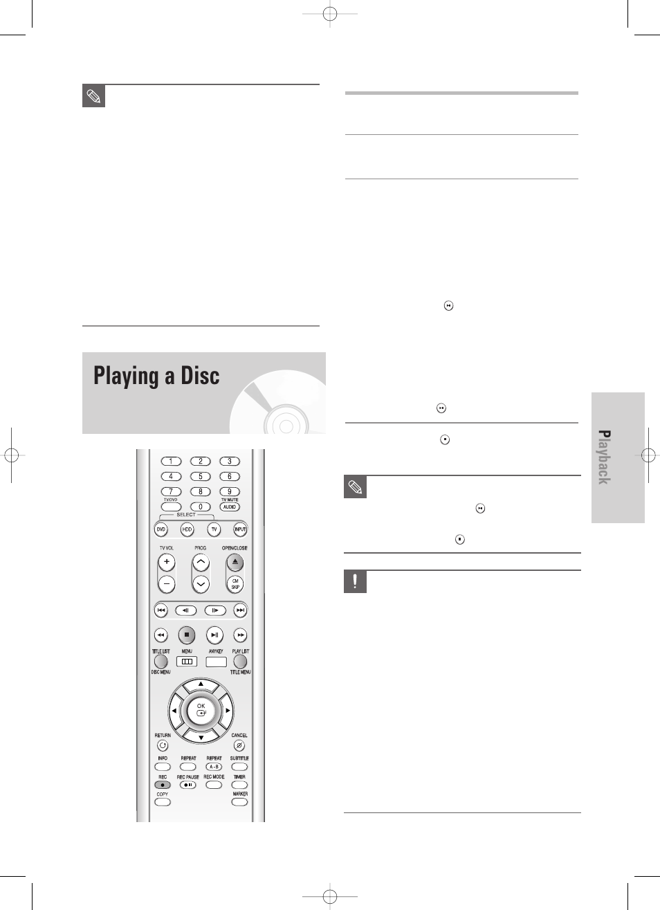 Playing a disc, Playback, English - 47 | Samsung DVD-HR725 User Manual | Page 47 / 135