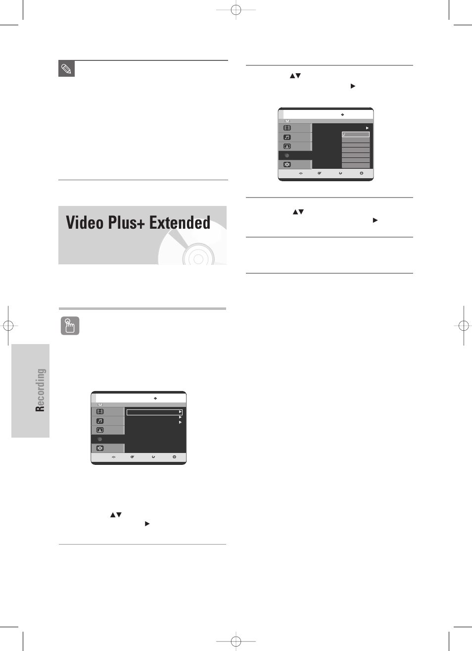 Video plus+ extended, Recording, 94 - english | Using the timer button | Samsung DVD-HR725 User Manual | Page 94 / 135