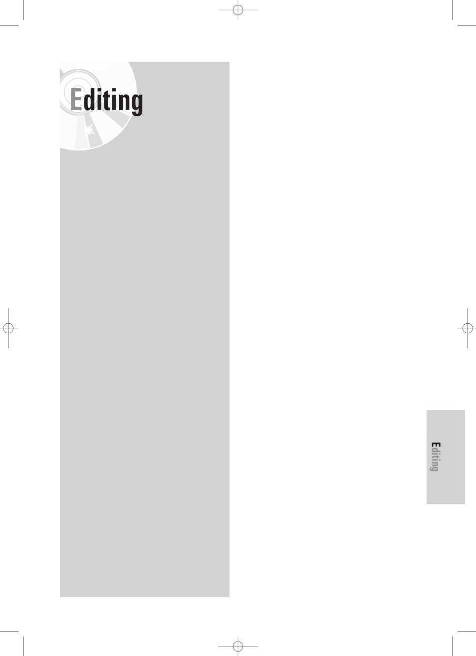 Editing | Samsung DVD-HR725 User Manual | Page 95 / 135