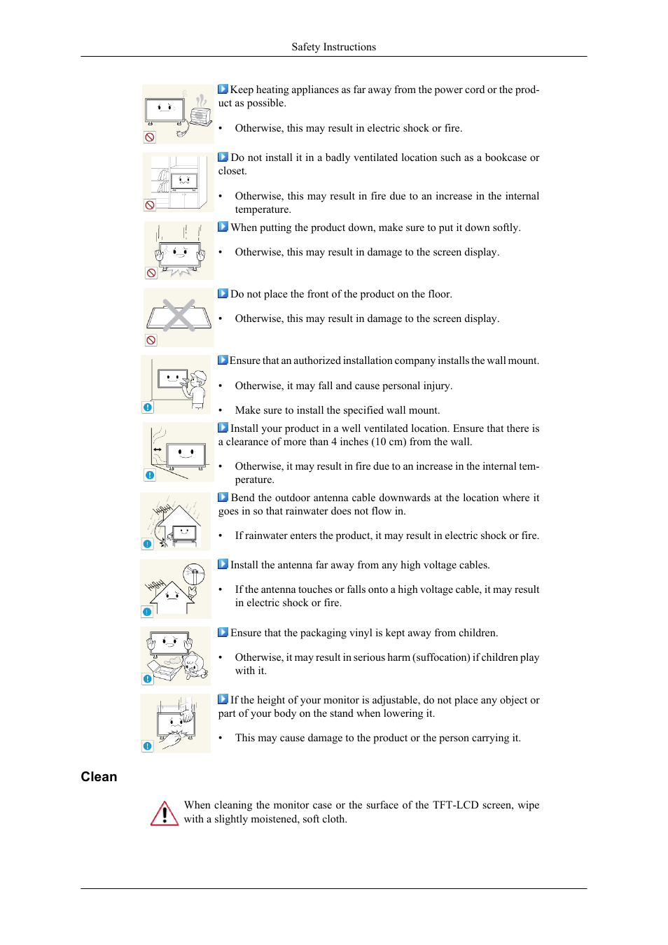 Clean | Samsung 400TS-3 User Manual | Page 4 / 167