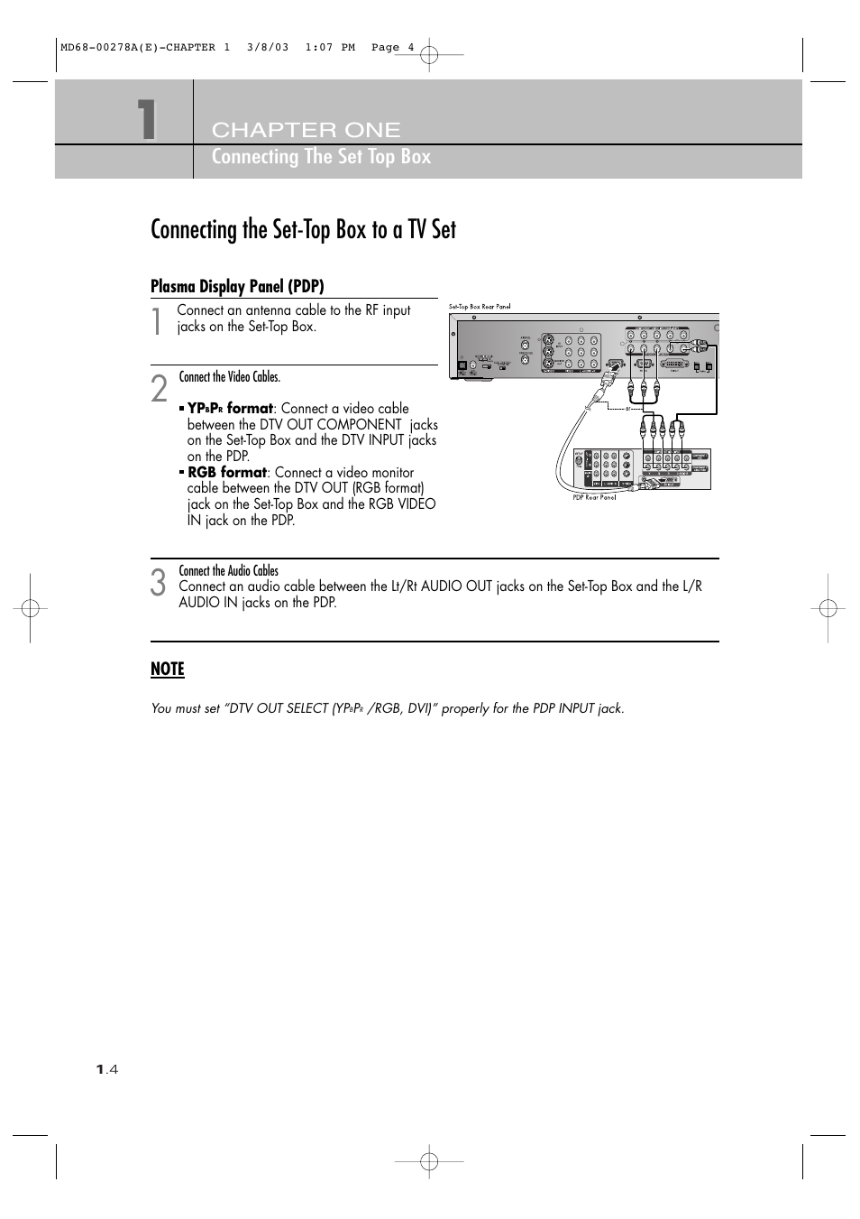 Connecting the set-top box to a tv set | Samsung SIR-T165 User Manual | Page 14 / 63