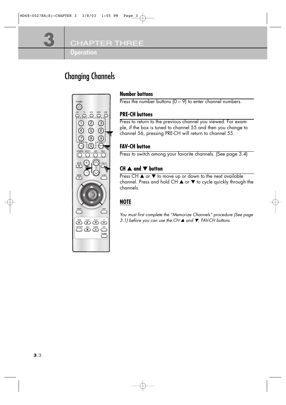 Changing channels | Samsung SIR-T165 User Manual | Page 30 / 63