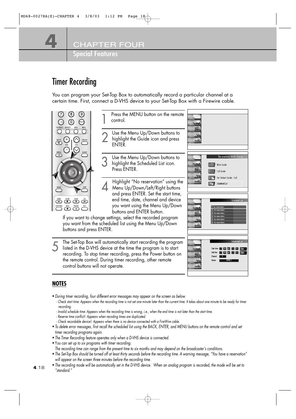 Timer recording | Samsung SIR-T165 User Manual | Page 52 / 63