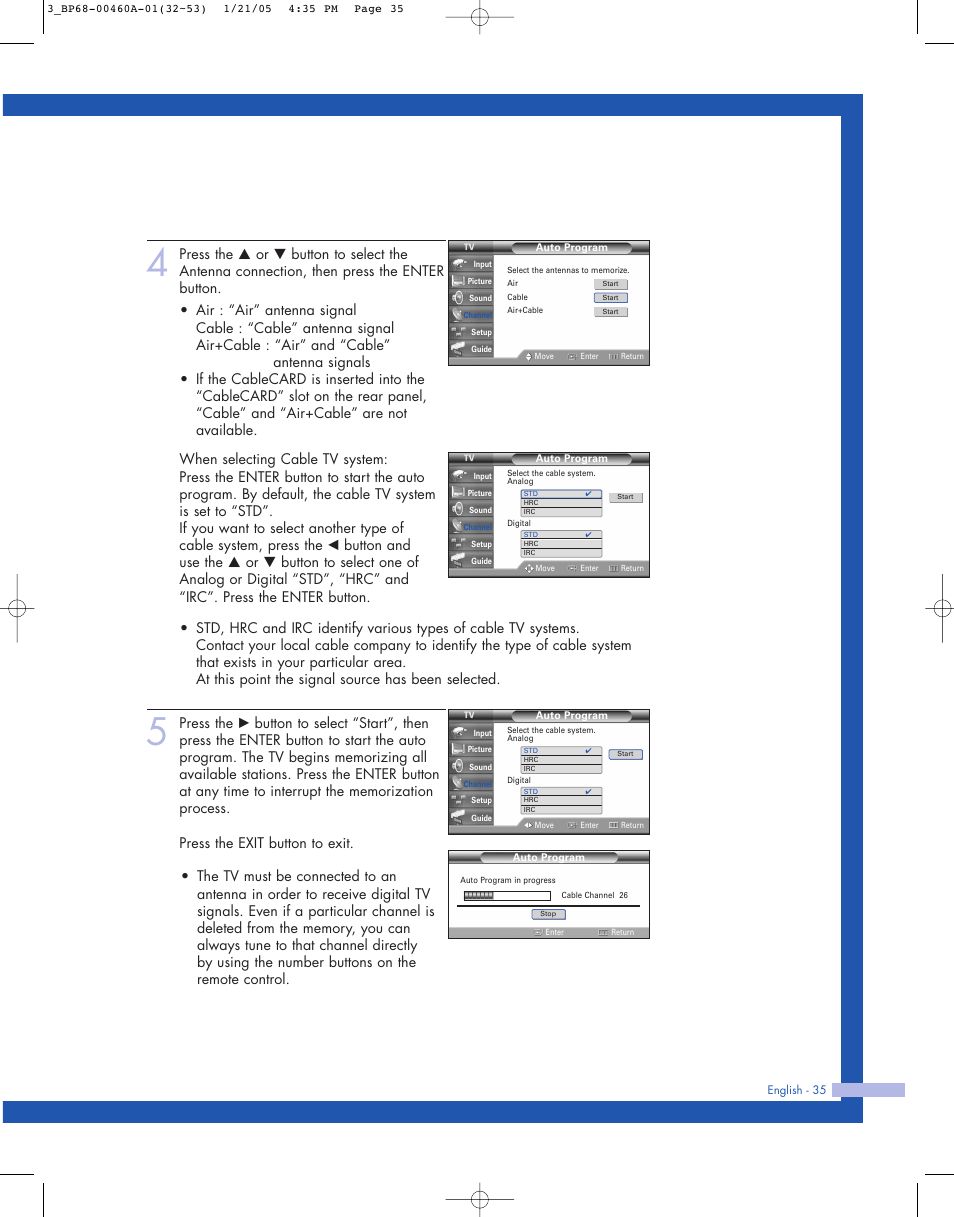 Samsung HL-R4677W User Manual | Page 35 / 104