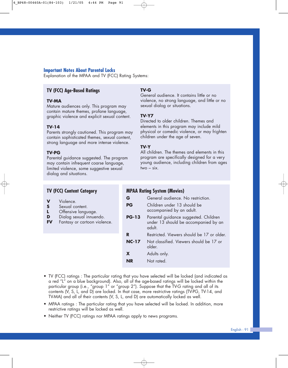 Samsung HL-R4677W User Manual | Page 91 / 104