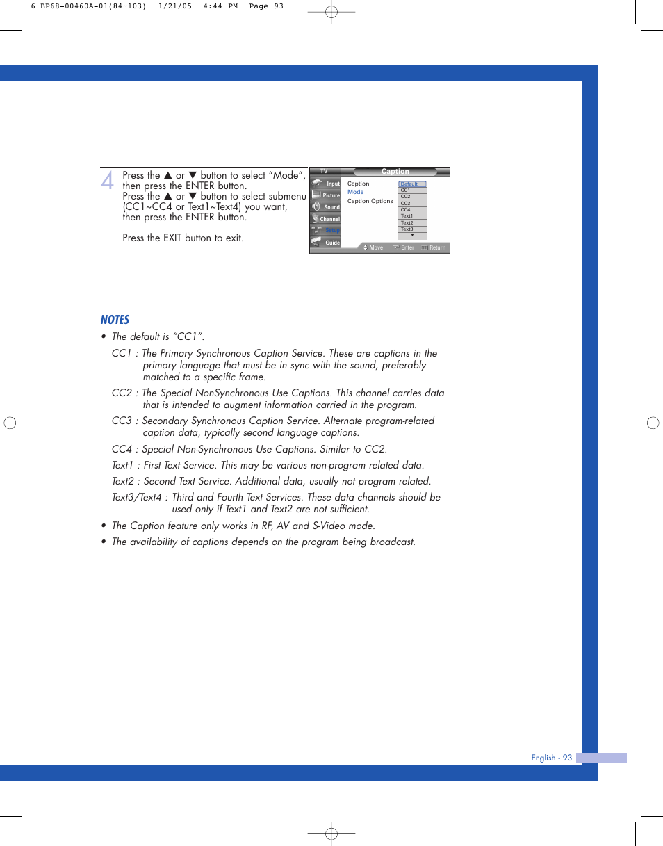Samsung HL-R4677W User Manual | Page 93 / 104