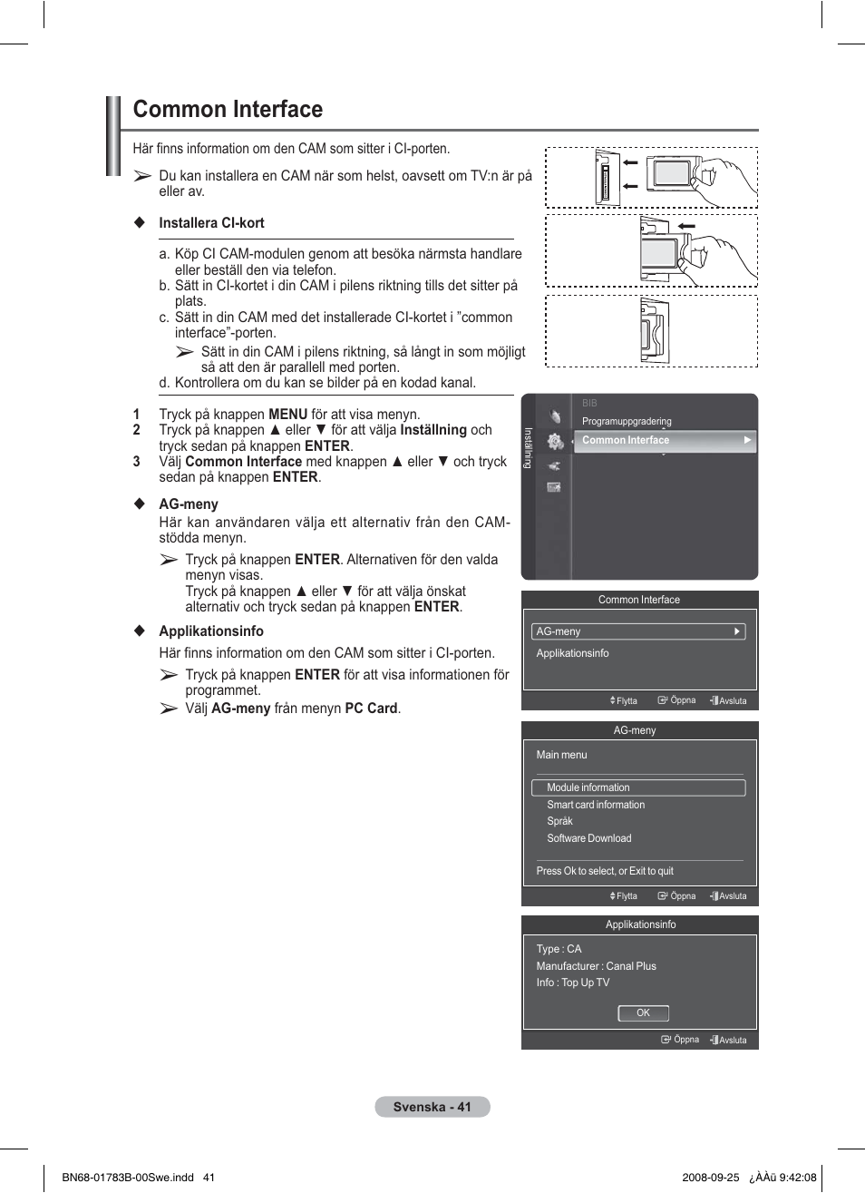 Common interface | Samsung BN68-01783B-00 User Manual | Page 121 / 389