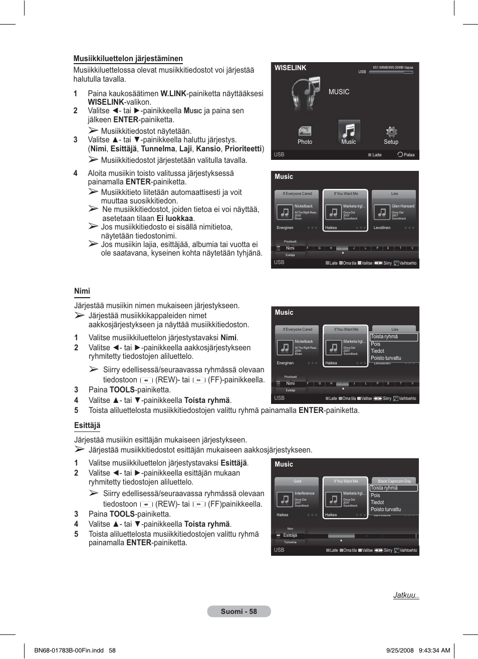 Ja paina sen jälkeen enter -painiketta | Samsung BN68-01783B-00 User Manual | Page 369 / 389