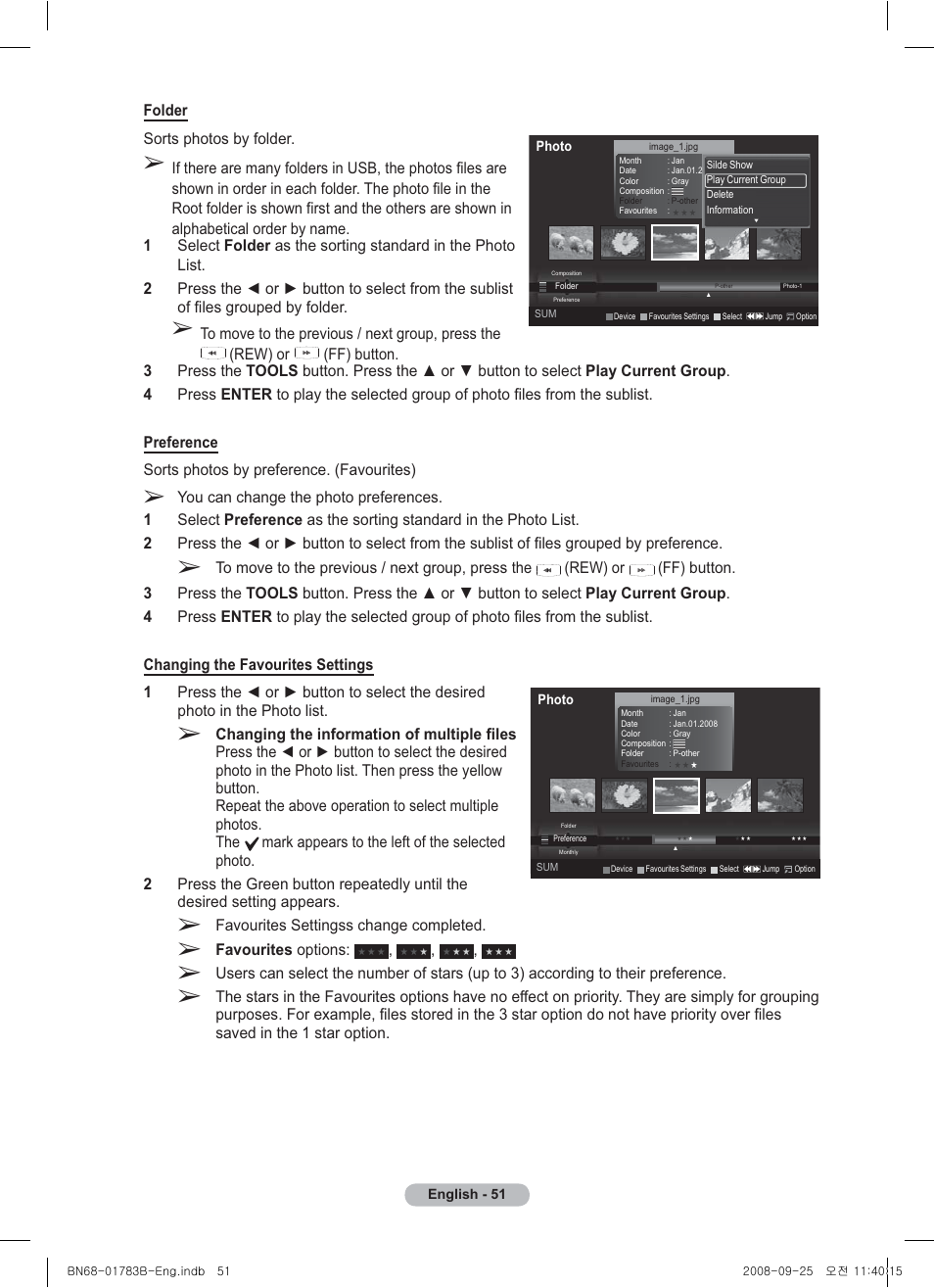 Folder sorts photos by folder | Samsung BN68-01783B-00 User Manual | Page 51 / 389
