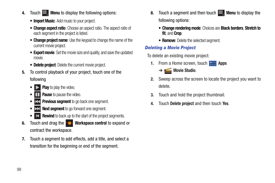 Samsung Galaxy Tab 8.9 User Manual | Page 102 / 188