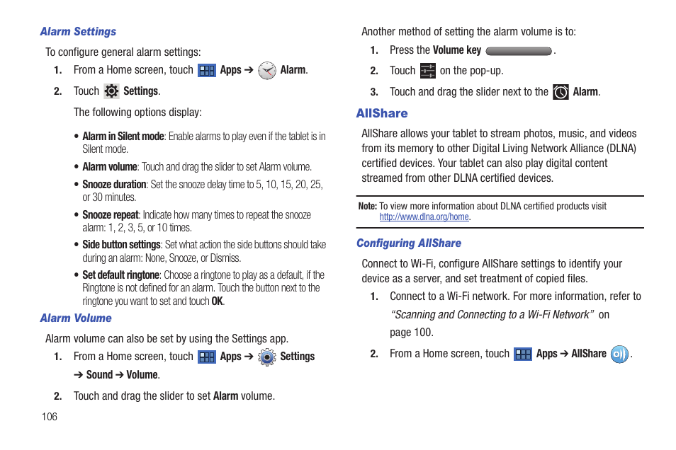 Allshare | Samsung Galaxy Tab 8.9 User Manual | Page 110 / 188