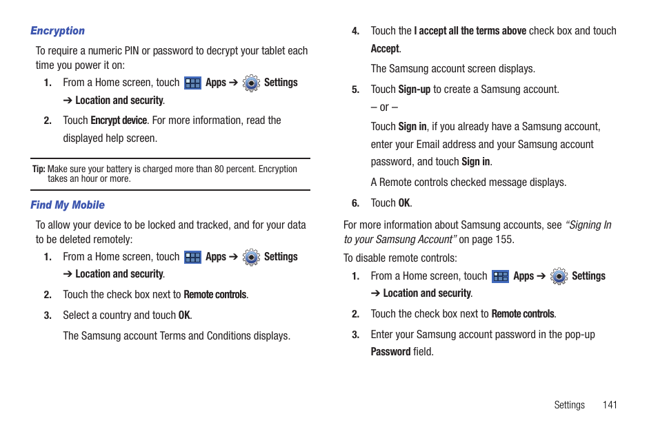 Samsung Galaxy Tab 8.9 User Manual | Page 145 / 188