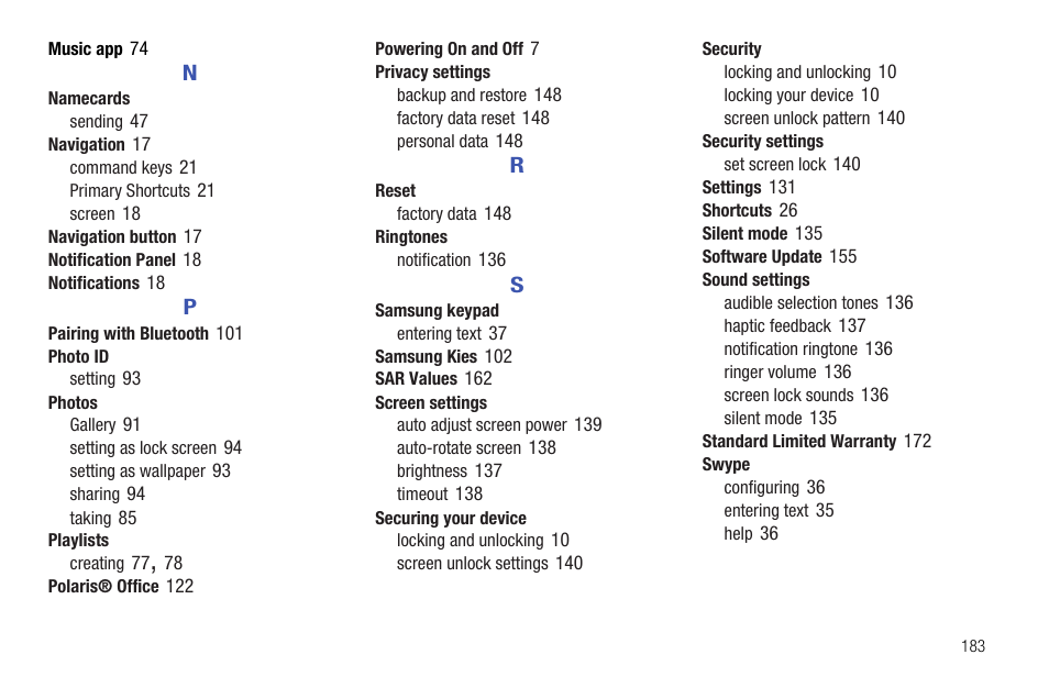 Samsung Galaxy Tab 8.9 User Manual | Page 187 / 188