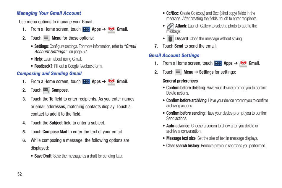 Samsung Galaxy Tab 8.9 User Manual | Page 56 / 188