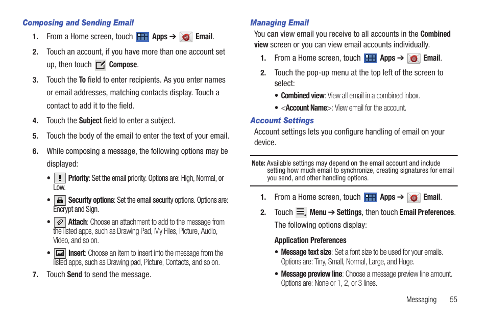 Samsung Galaxy Tab 8.9 User Manual | Page 59 / 188