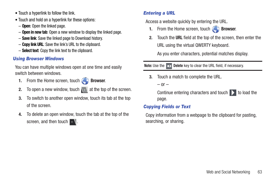 Samsung Galaxy Tab 8.9 User Manual | Page 67 / 188