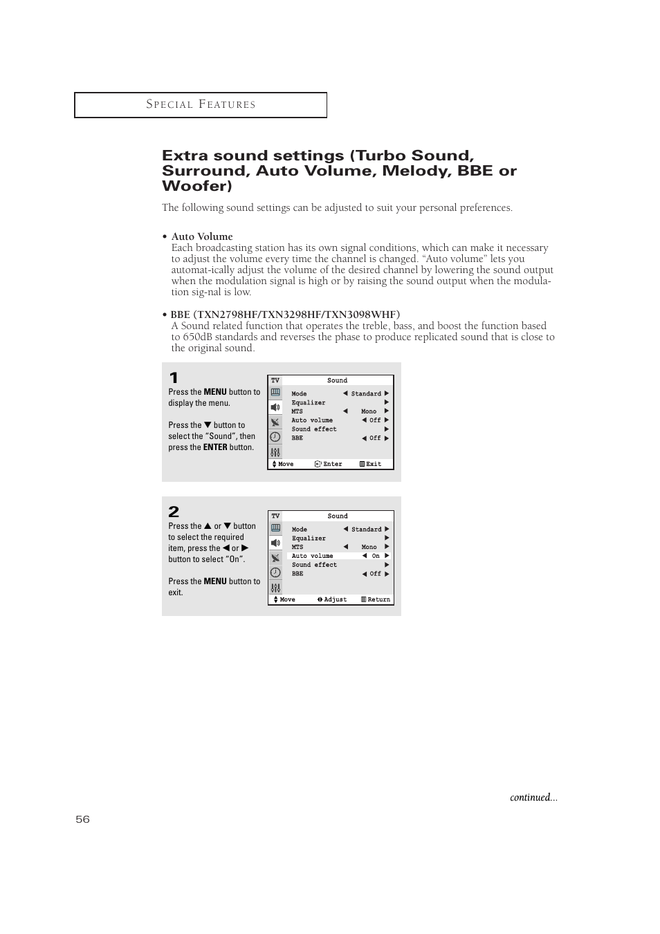 Samsung TXN2771HF/TXN3071WHF User Manual | Page 56 / 80