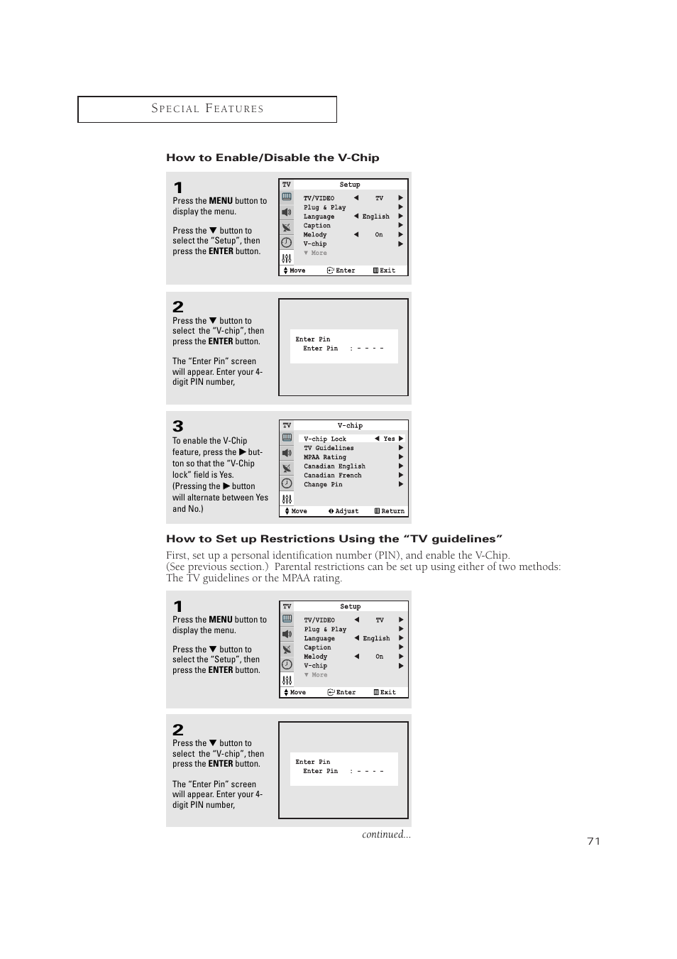 Samsung TXN2771HF/TXN3071WHF User Manual | Page 71 / 80