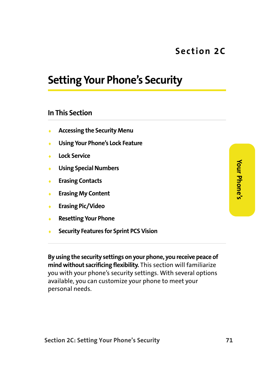 Setting your phone’s security, 2c. setting your phone’s security | Samsung A900M User Manual | Page 95 / 276