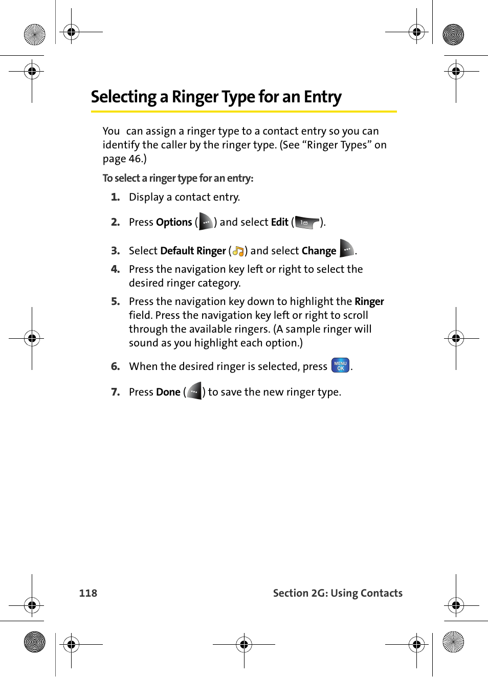 Selecting a ringer type for an entry | Samsung VI-A820 User Manual | Page 126 / 256