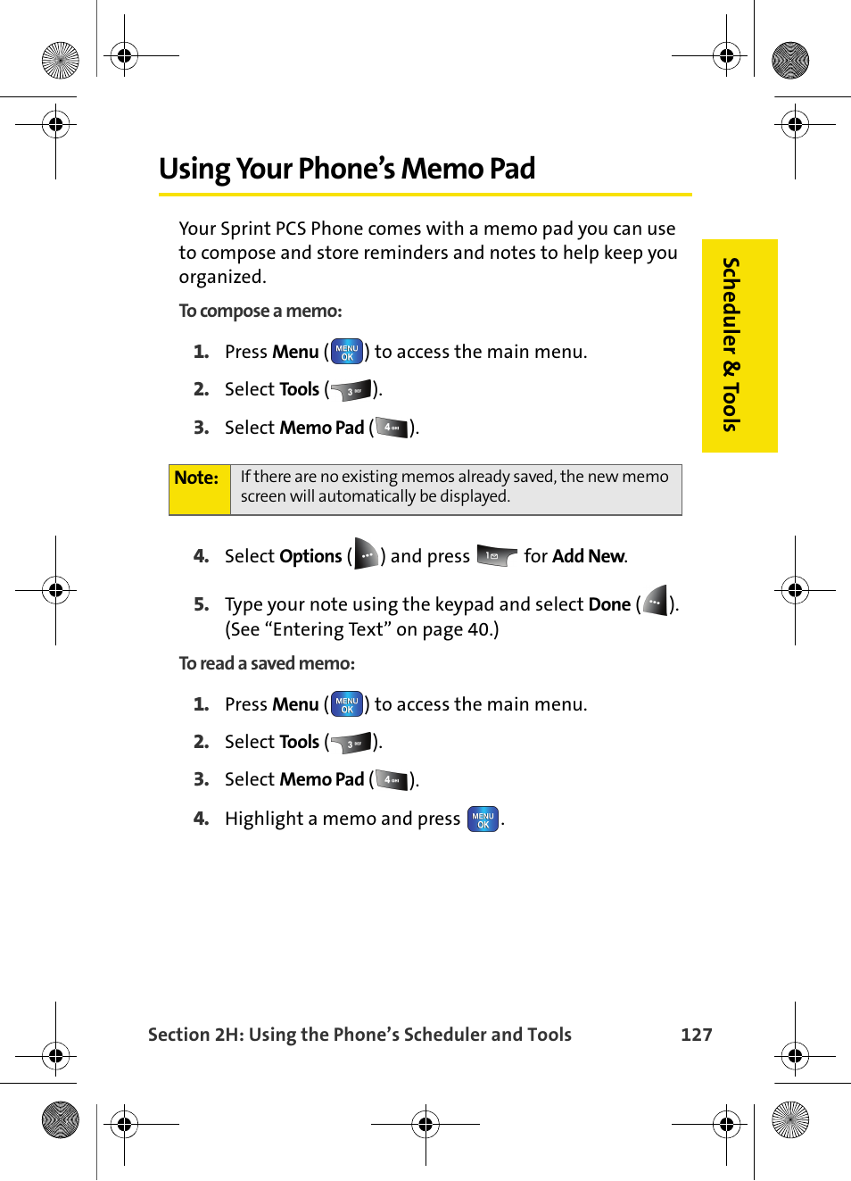 Using your phone’s memo pad | Samsung VI-A820 User Manual | Page 135 / 256