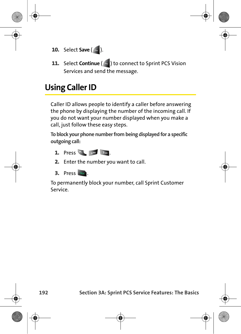 Using caller id | Samsung VI-A820 User Manual | Page 200 / 256