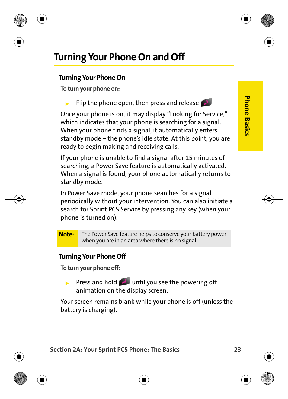 Turning your phone on and off | Samsung VI-A820 User Manual | Page 31 / 256