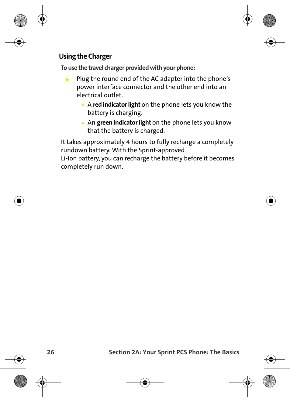 Using the charger | Samsung VI-A820 User Manual | Page 34 / 256