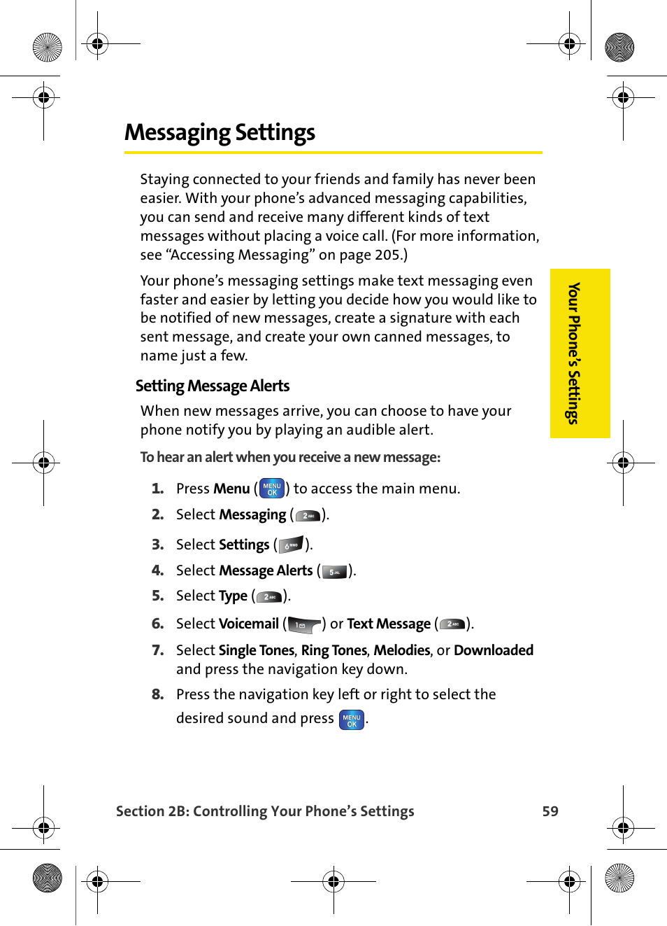 Messaging settings | Samsung VI-A820 User Manual | Page 67 / 256