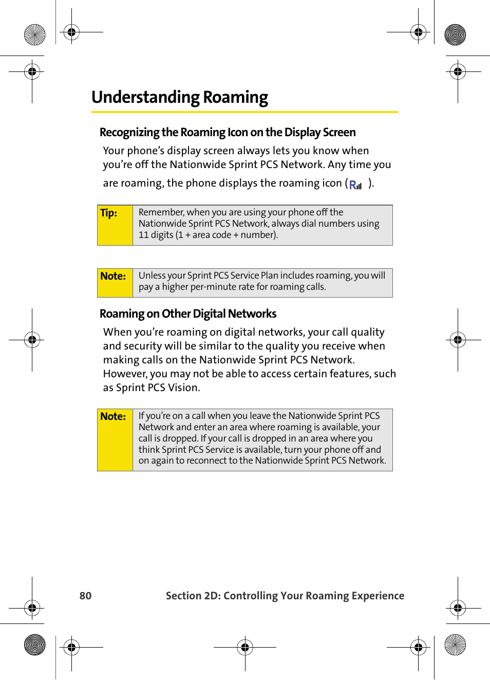 Understanding roaming | Samsung VI-A820 User Manual | Page 88 / 256