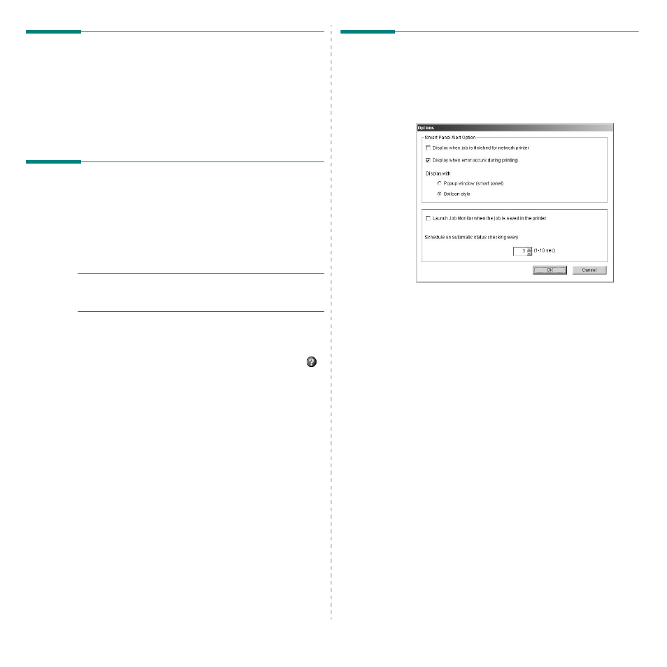 Opening the troubleshooting guide, Using printer settings utility, Using onscreen help file | Changing the smart panel program settings | Samsung ML-3470 User Manual | Page 90 / 103