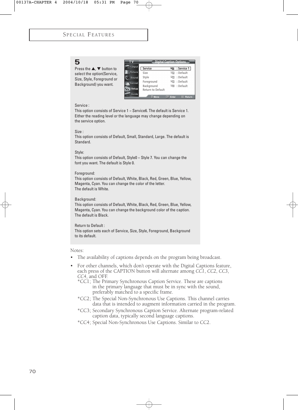 Samsung HCN479W User Manual | Page 70 / 87