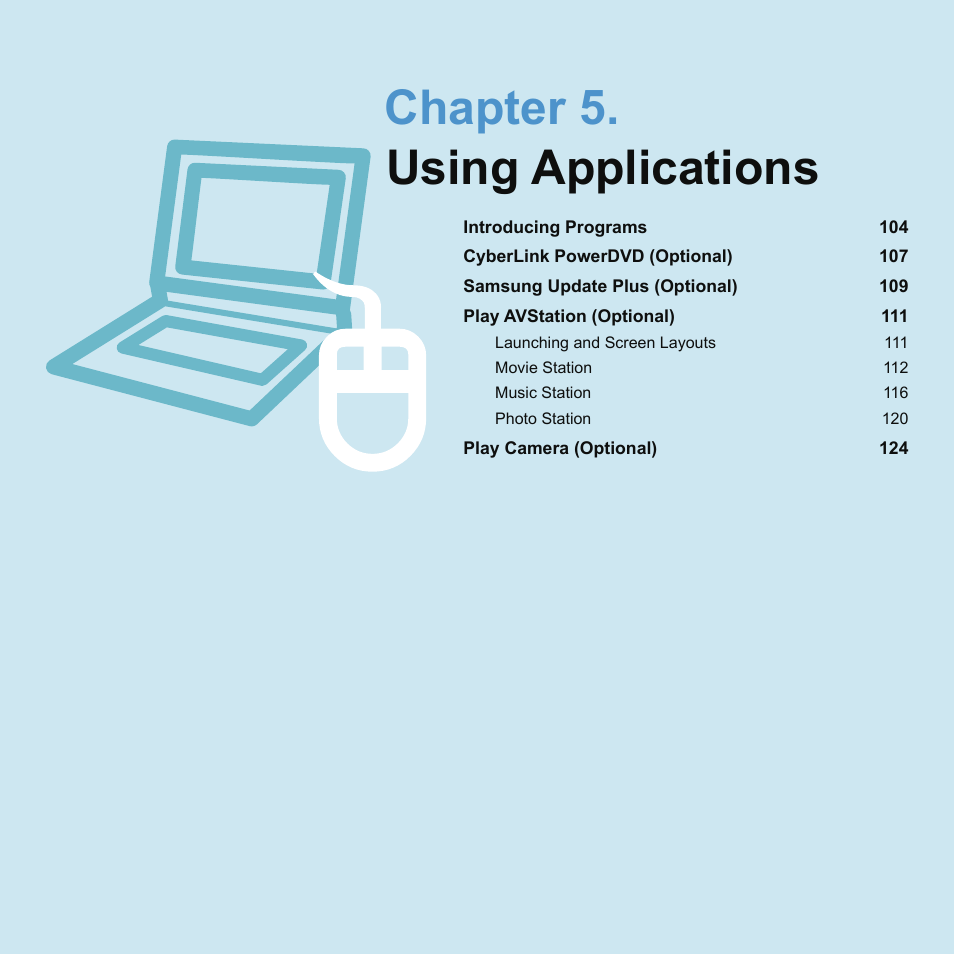 Chapter 5. using applications | Samsung X22 User Manual | Page 104 / 197