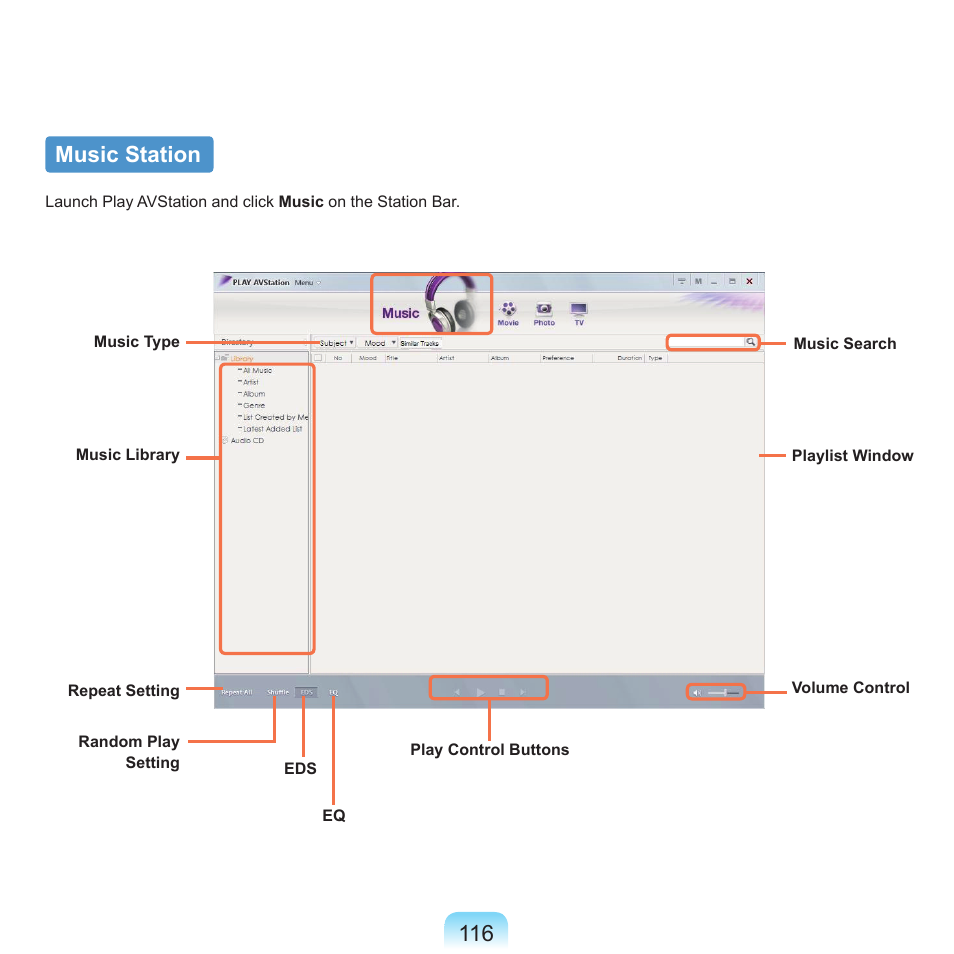 Music station, 116 music station | Samsung X22 User Manual | Page 117 / 197