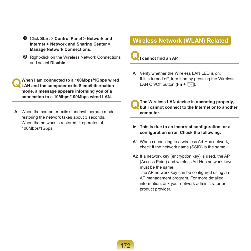 Wireless network (wlan) related | Samsung X22 User Manual | Page 173 / 197