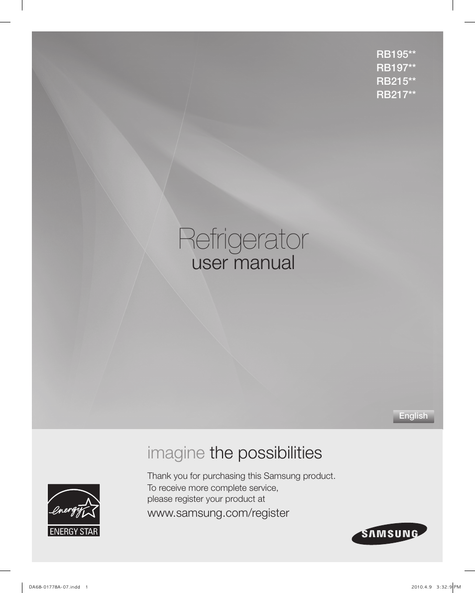 Samsung RB197** User Manual | 32 pages