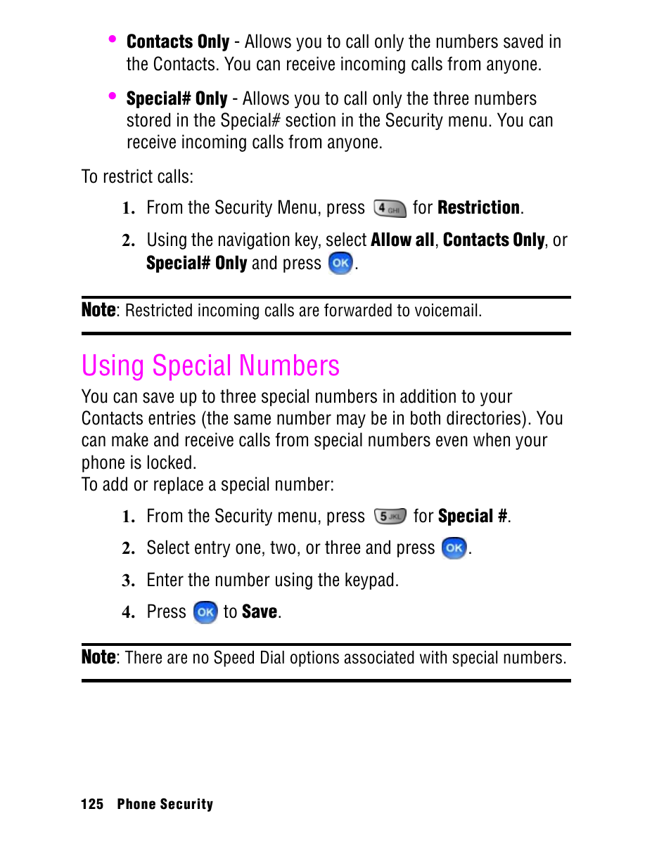 Using special numbers | Samsung SPH A740 User Manual | Page 134 / 150