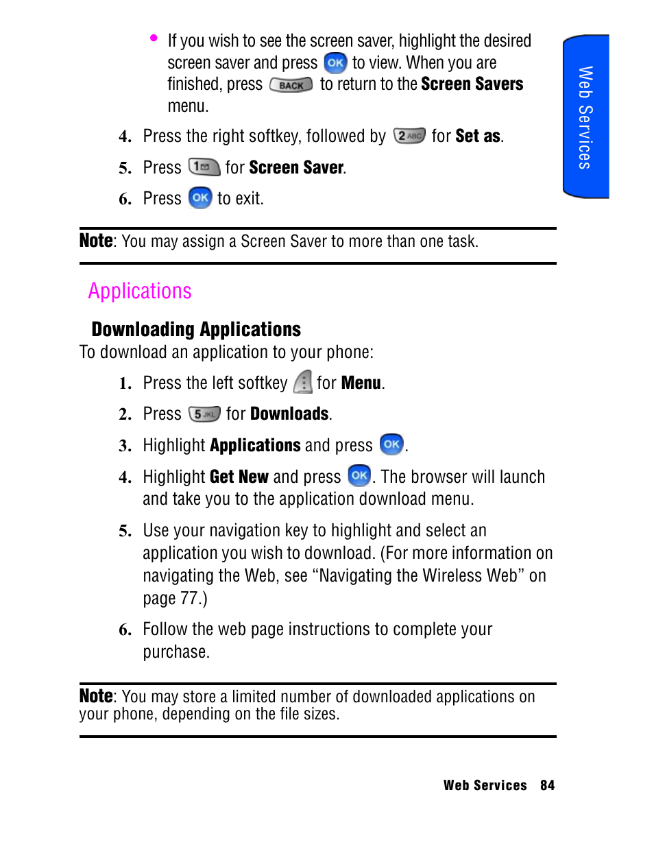 Applications | Samsung SPH A740 User Manual | Page 93 / 150