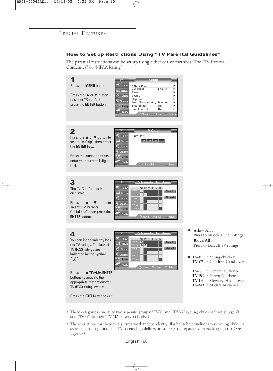 English - 65 | Samsung HC-S4755W User Manual | Page 65 / 80