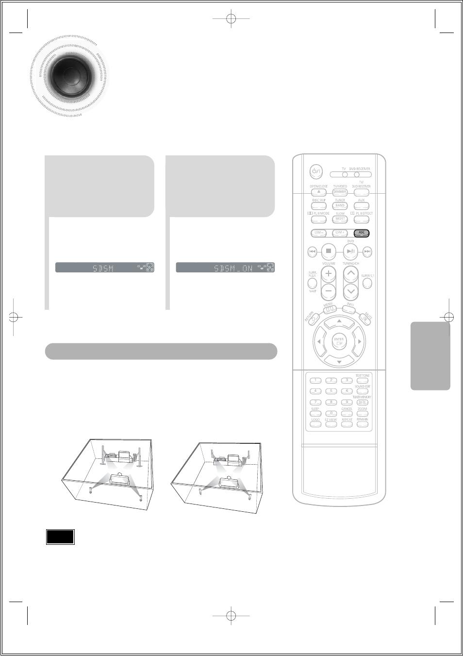 Sdsm (super digital sound master) setting | Samsung 20051111115925328 User Manual | Page 71 / 90