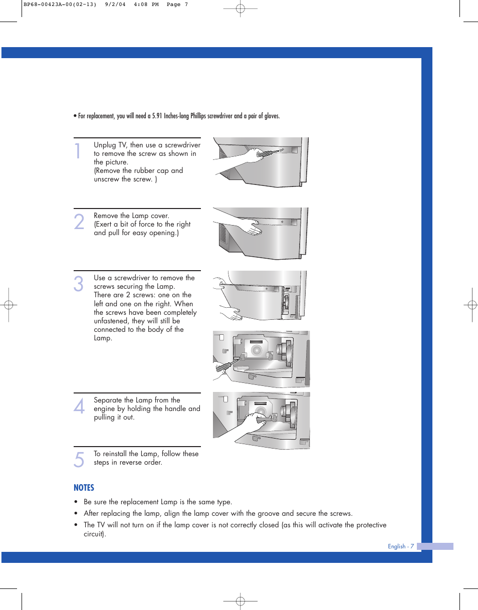 Samsung HL-P4674W User Manual | Page 7 / 96