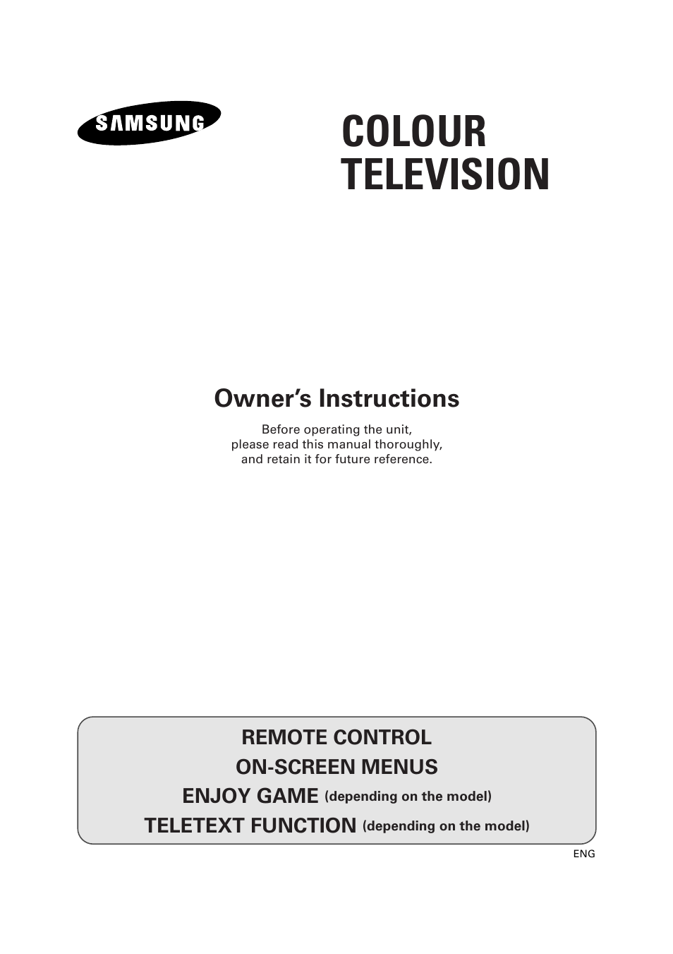 Samsung CS-29V5MH User Manual | 36 pages