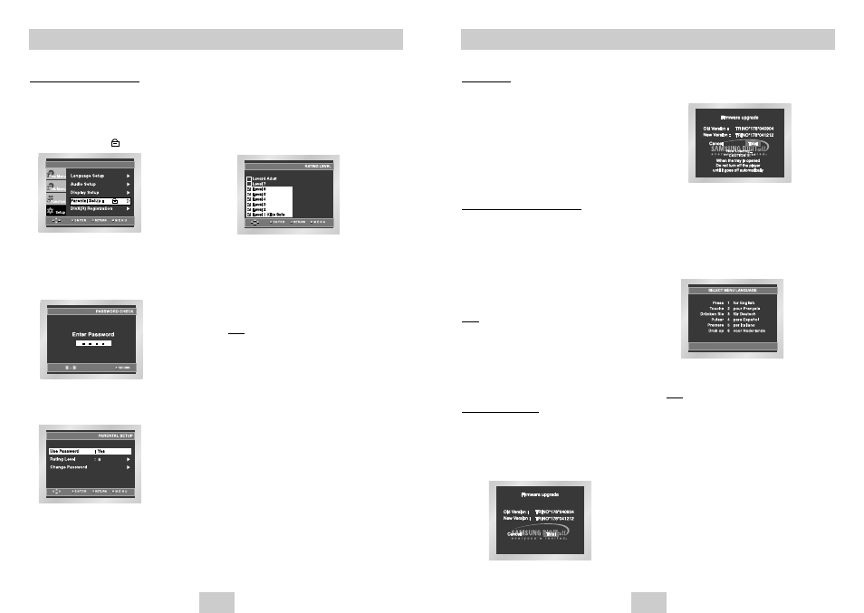 Reference, Firmware upgrade | Samsung DVD-P245 User Manual | Page 17 / 18