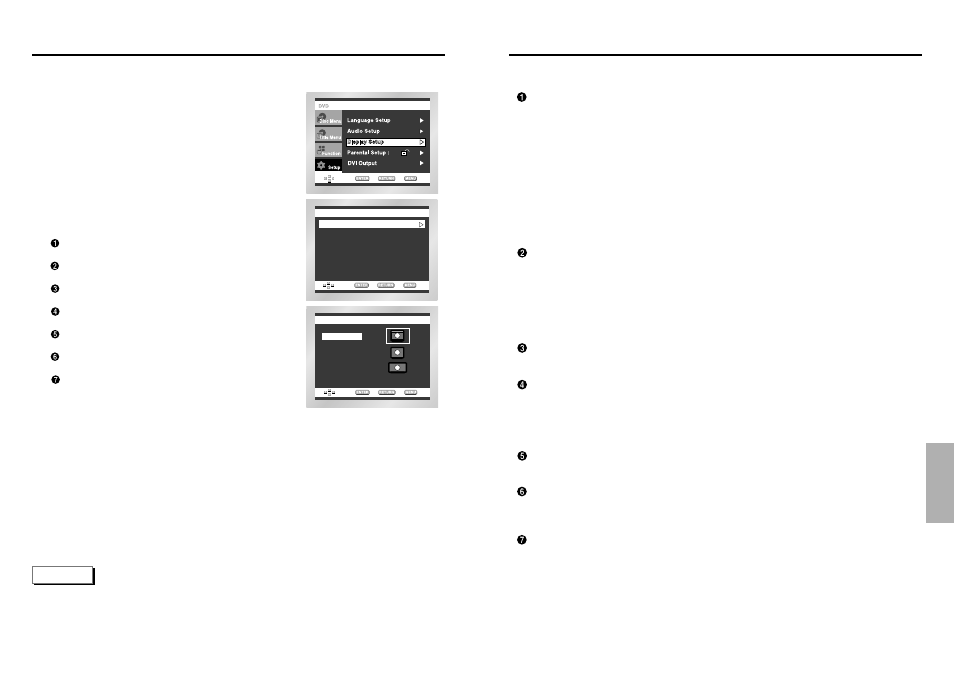 Setting up the display options | Samsung DVD-HD935 User Manual | Page 22 / 26