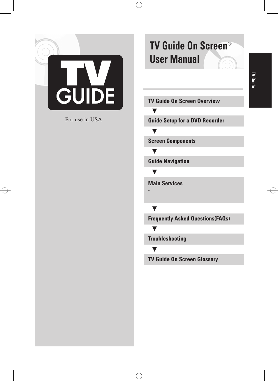 Tv guide, Tv guide on screen®user manual, Tv guide on screen | User manual | Samsung DVD-HR720/ User Manual | Page 127 / 168