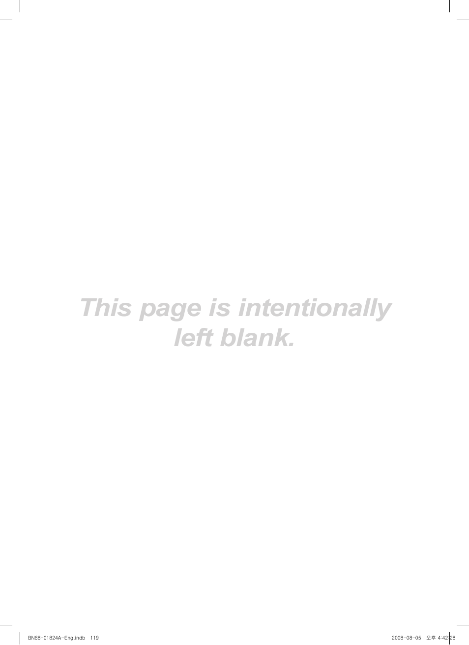 This page is intentionally left blank | Samsung BN68-01824A-00 User Manual | Page 119 / 230