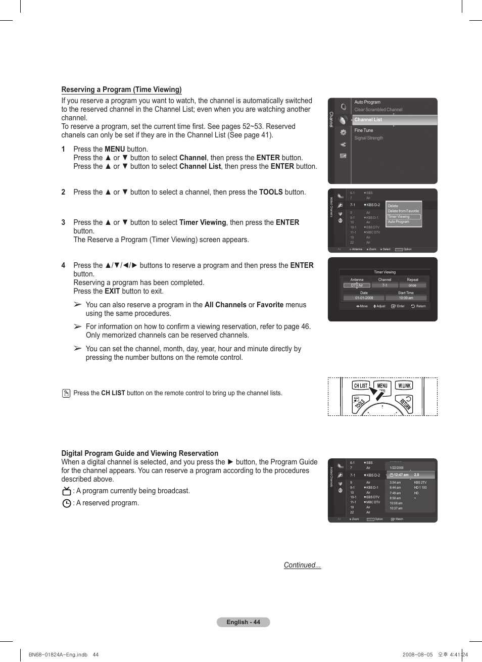 Samsung BN68-01824A-00 User Manual | Page 44 / 230