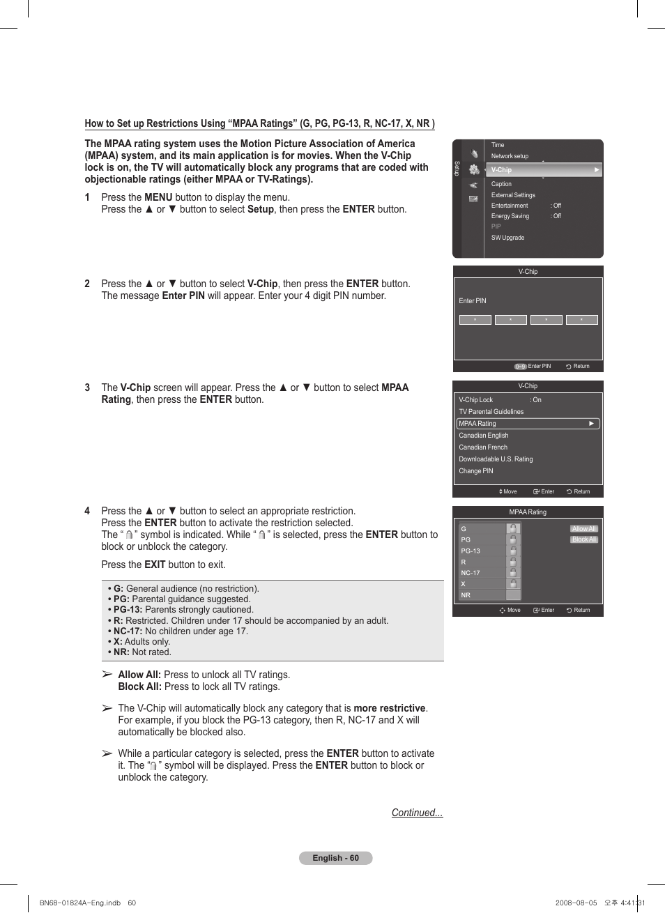 Samsung BN68-01824A-00 User Manual | Page 60 / 230